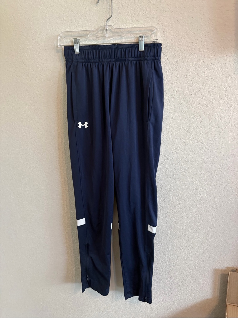 Under Armour Navy Blue Mens' Performance Joggers with White Accents